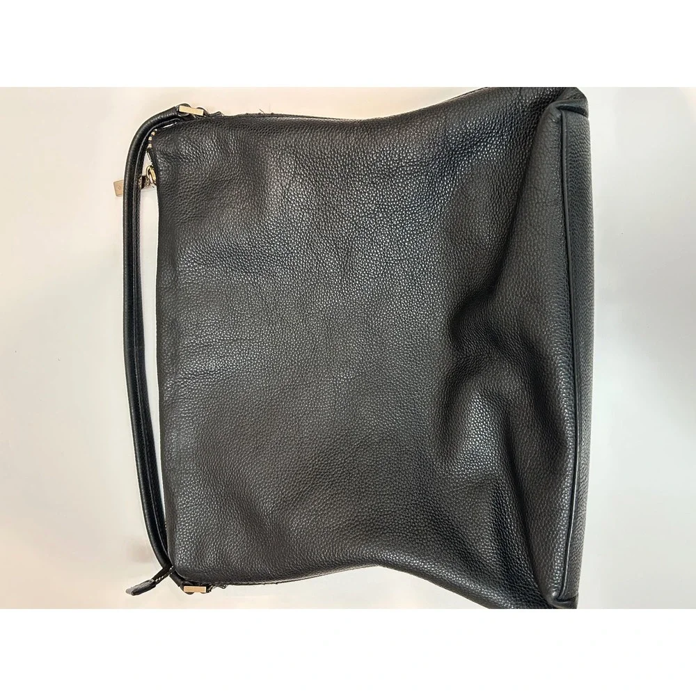 Kate Spade Orchard Street Natalya Black Pebbled Leather Hobo Shoulder Bag Purse